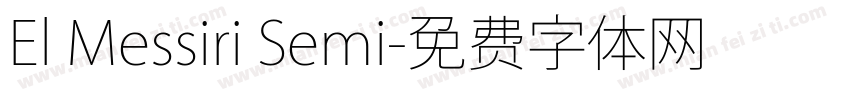 El Messiri Semi字体转换